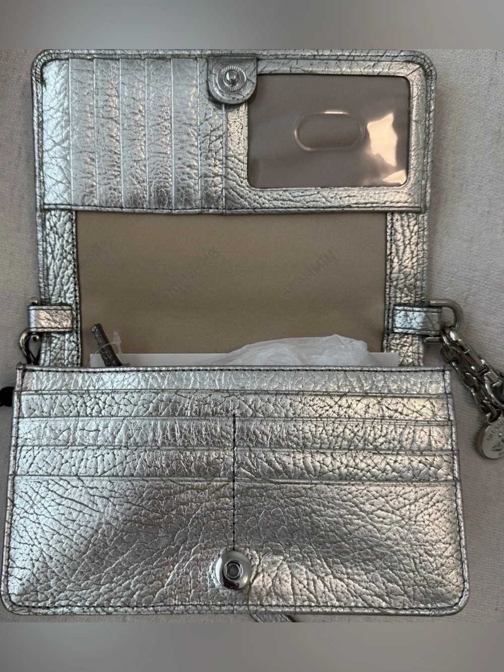 Brahmin Minuette Crossbody Silver Duchess Leather